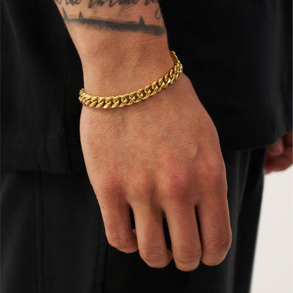 Cuban Bracelet (Gold) 8mm
