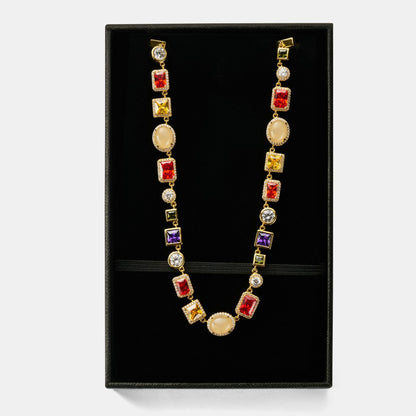 Gemstone Necklace (Gold)